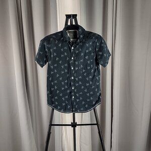 DCBD Boys 100% Cotton Black, White, Skull And Crossbones Dress Shirt Size M